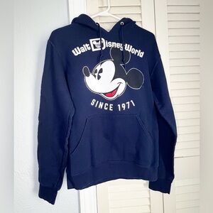 Disney Parks Walt Disney World Navy Sweatshirt Hoodie Size Small